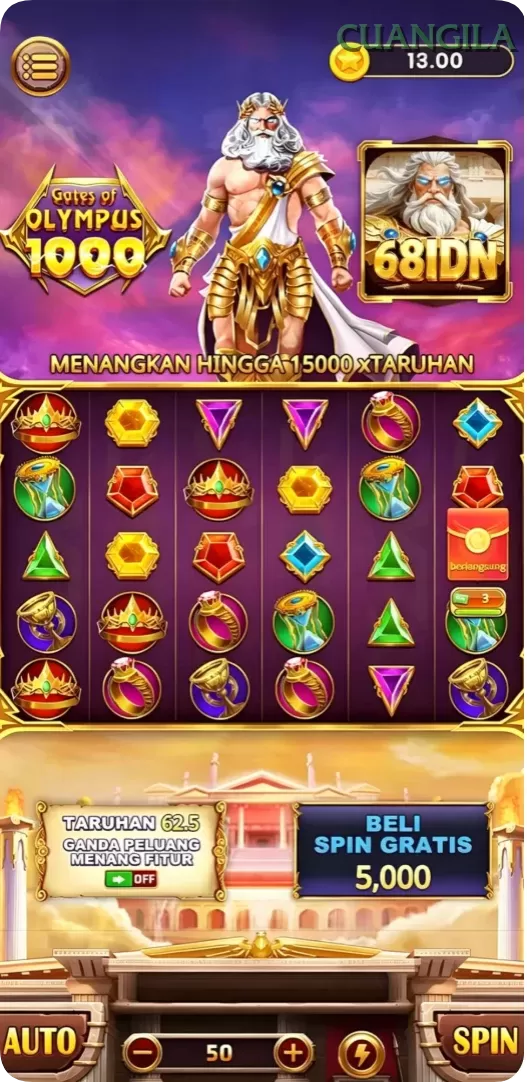 Cuplikan layar ORI33 — menu navigasi